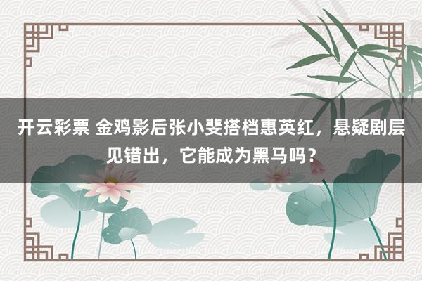 开云彩票 金鸡影后张小斐搭档惠英红，悬疑剧层见错出，它能成为黑马吗？