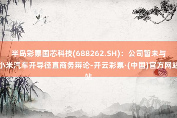 半岛彩票国芯科技(688262.SH)：公司暂未与小米汽车开导径直商务辩论-开云彩票·(中国)官方网站