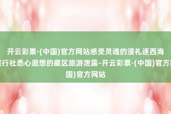 开云彩票·(中国)官方网站感受灵魂的浸礼逐西海外旅行社悉心遐想的藏区旅游泄露-开云彩票·(中国)官方网站