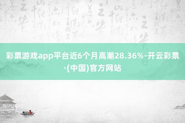 彩票游戏app平台近6个月高潮28.36%-开云彩票·(中国)官方网站