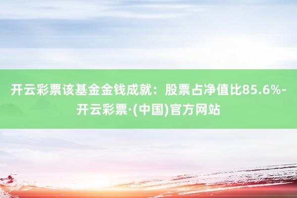 开云彩票该基金金钱成就：股票占净值比85.6%-开云彩票·(中国)官方网站